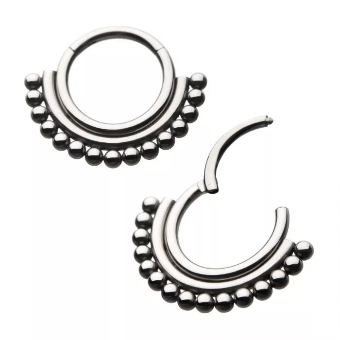 Titanium 15-Beaded Classic Front Facing Hinged Segment Clicker