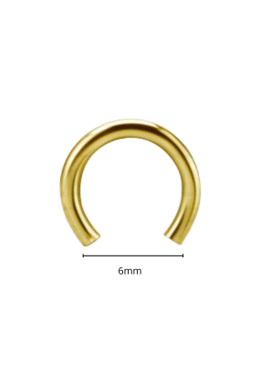 18K GOLD INTERNAL WARG - Circular barbell