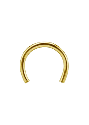 18K GOLD INTERNAL WARG - Circular barbell