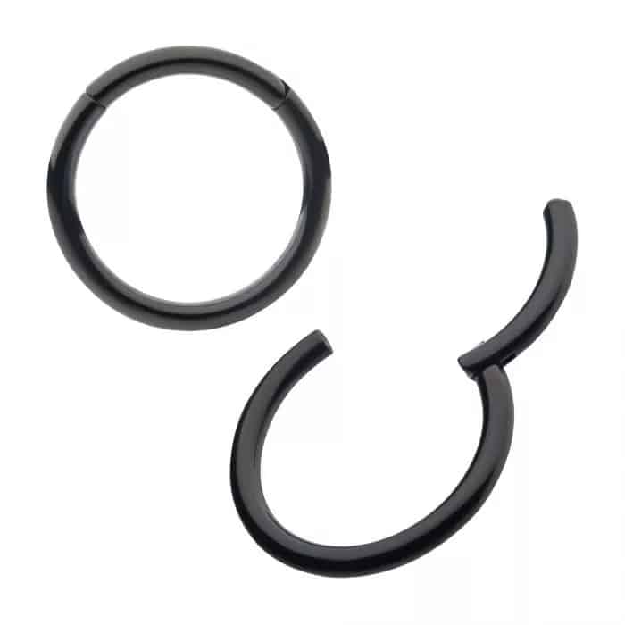 Black PVD Titanium Basic Hinged Segment Clicker