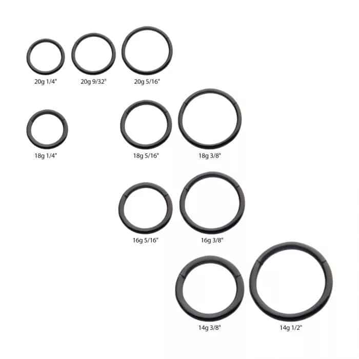 Black PVD Titanium Basic Hinged Segment Clicker