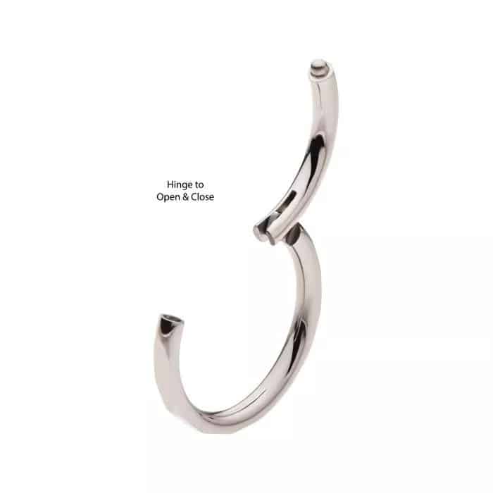 Corrugated Edge Titanium Side Facing Hinged Segment Clicker