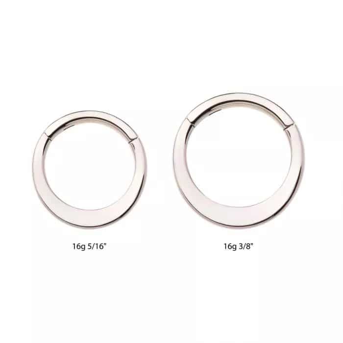 Flat Bar Titanium Front Facing Hinged Segment Clicker