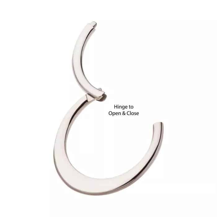 Flat Bar Titanium Front Facing Hinged Segment Clicker