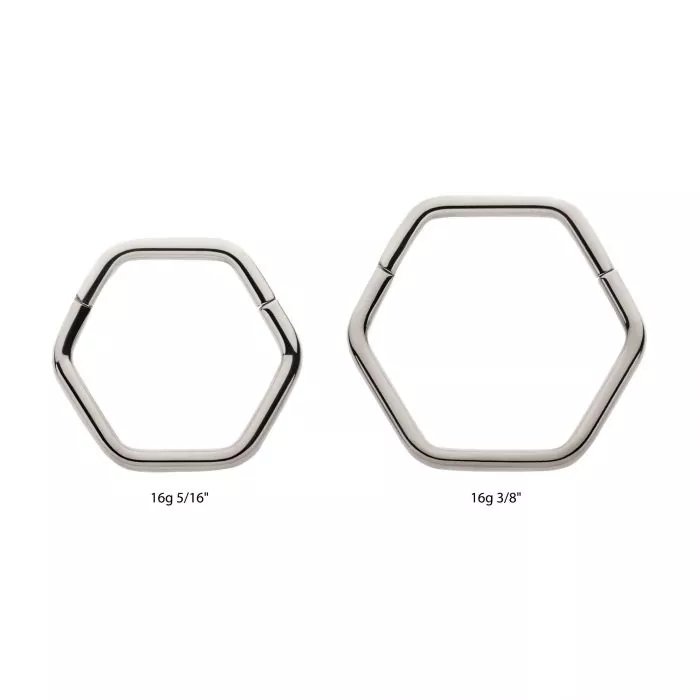 Hexagon Shape Titanium Front Facing Hinged Segment Clicker