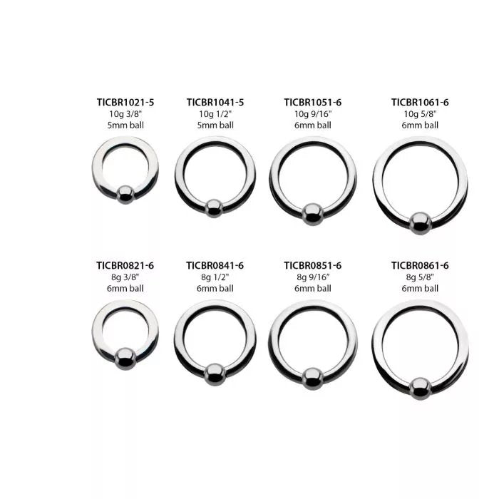 Titanium Captive Bead Rings