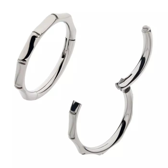 Titanium Bamboo Design Side Facing Hinged Segment Clicker