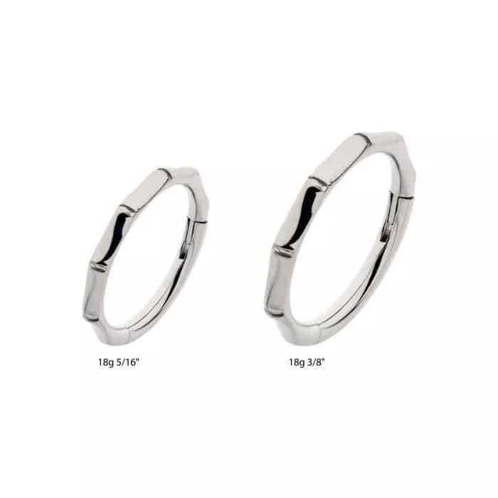 Titanium Bamboo Design Side Facing Hinged Segment Clicker