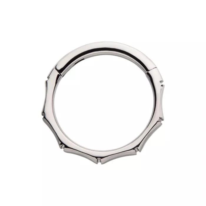 Titanium Bamboo Design Side Facing Hinged Segment Clicker