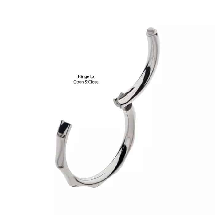 Titanium Bamboo Design Side Facing Hinged Segment Clicker