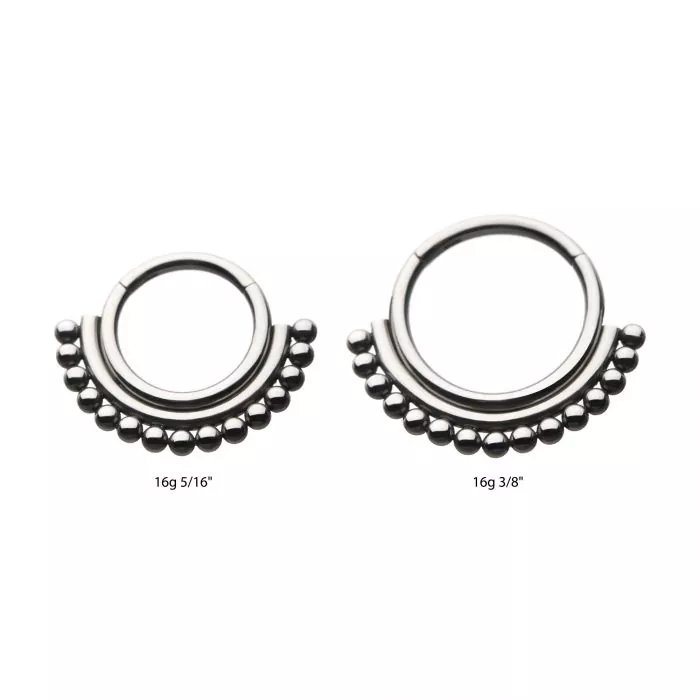 Titanium 15-Beaded Classic Front Facing Hinged Segment Clicker