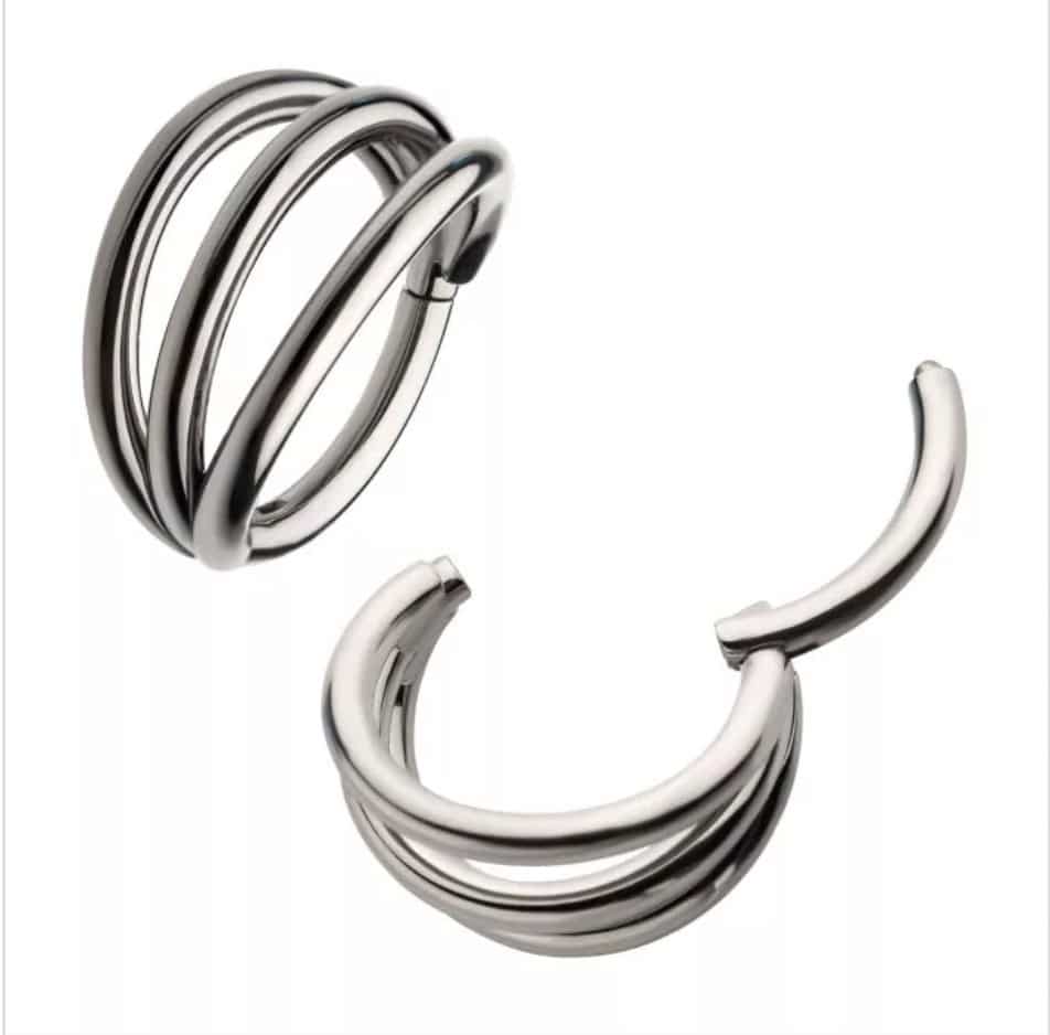 Titanium Triple Fan Out Design Side Facing Hinged Segment Clicker