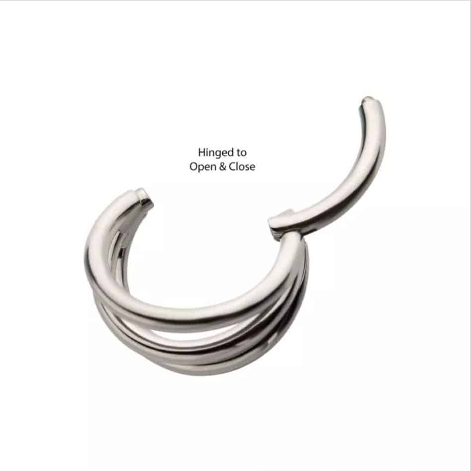 Titanium Triple Fan Out Design Side Facing Hinged Segment Clicker