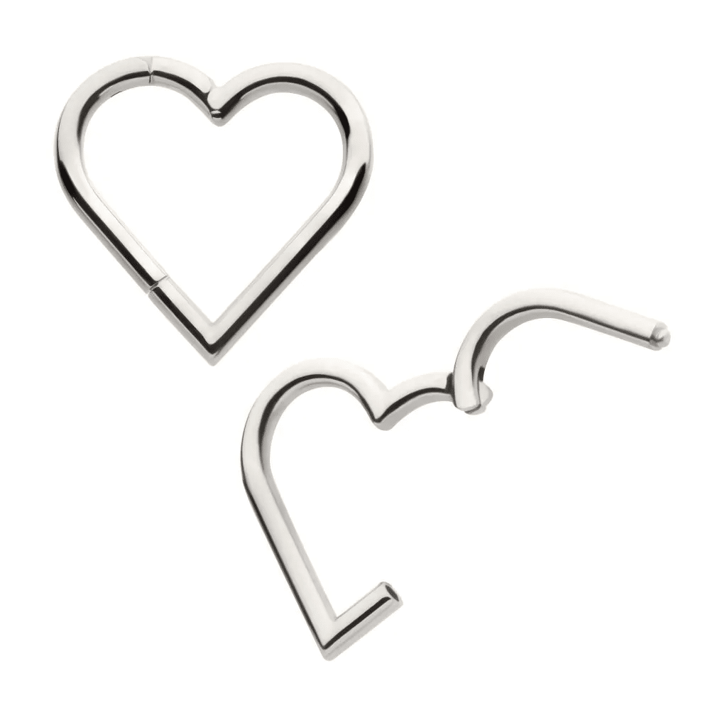 Titanium Heart Shape Hinged Segment Clicker