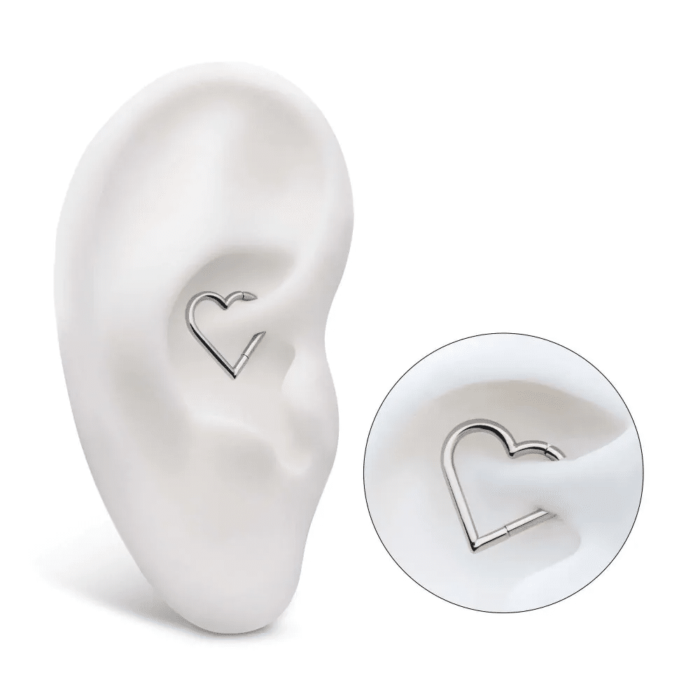 Titanium Heart Shape Hinged Segment Clicker